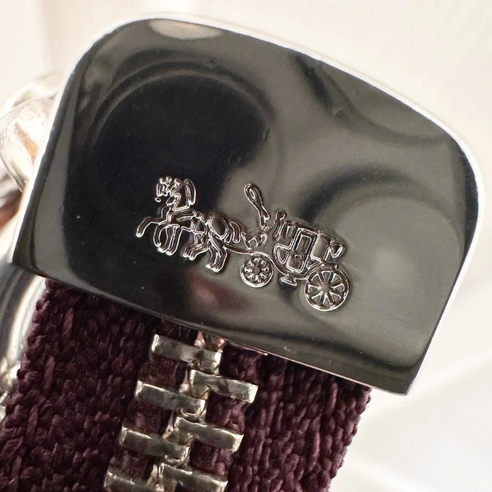 SOLD Coach Charlotte Refined Pebbled Leather Baguette Shoulder Bag - Picture 10 of 16